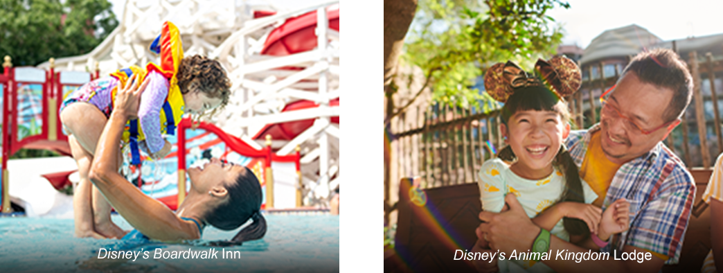 Images of Disney's Boardwalk Inn and Disney's Animal Kingdom Lodge